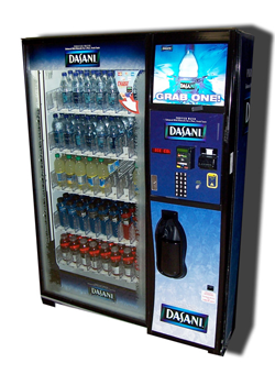 Dasani Water Glass Front Vending Machine New Jersey - New Jersey Vending Service from JAA Vending